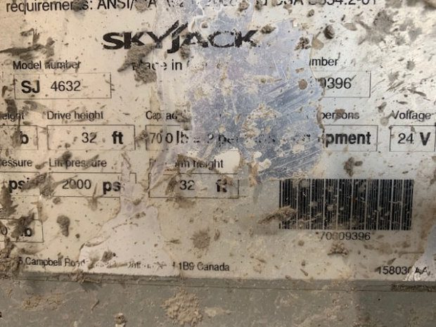 2012 Skyjack SJIII 4632 (Serial # 70009396) - Image 7