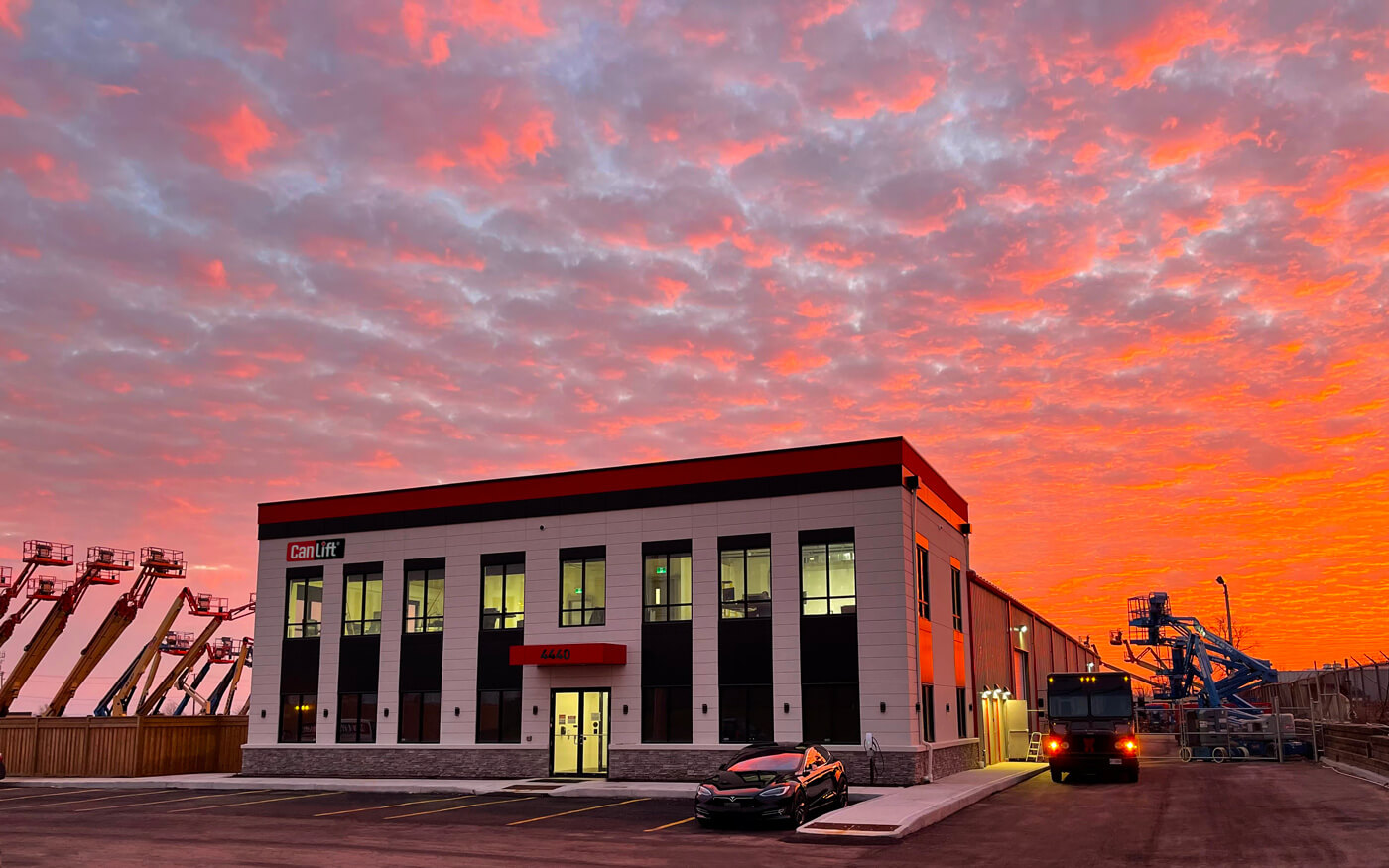 CanLift Building Sunset